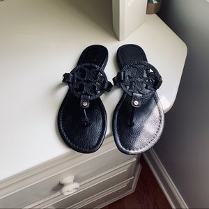 $198 Tory Burch Miller Sandals BLACK